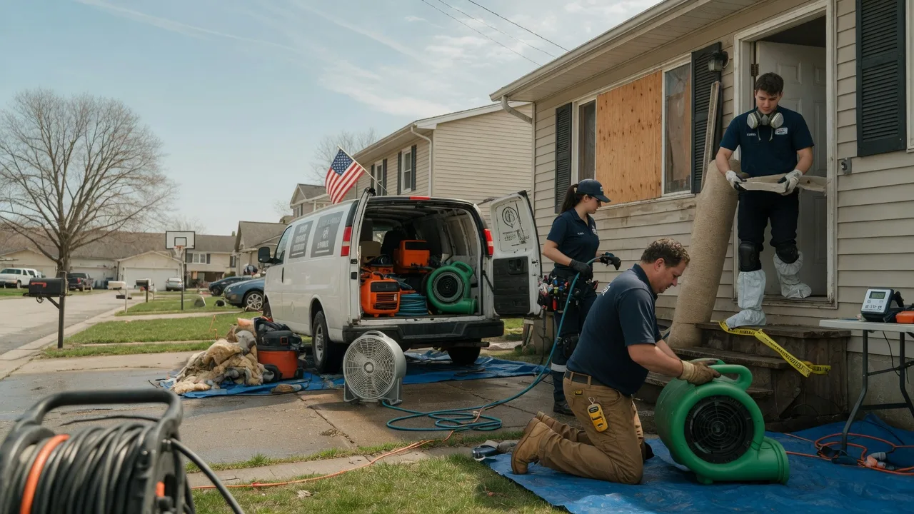Water Damage Restoration in Bismarck, IL near me